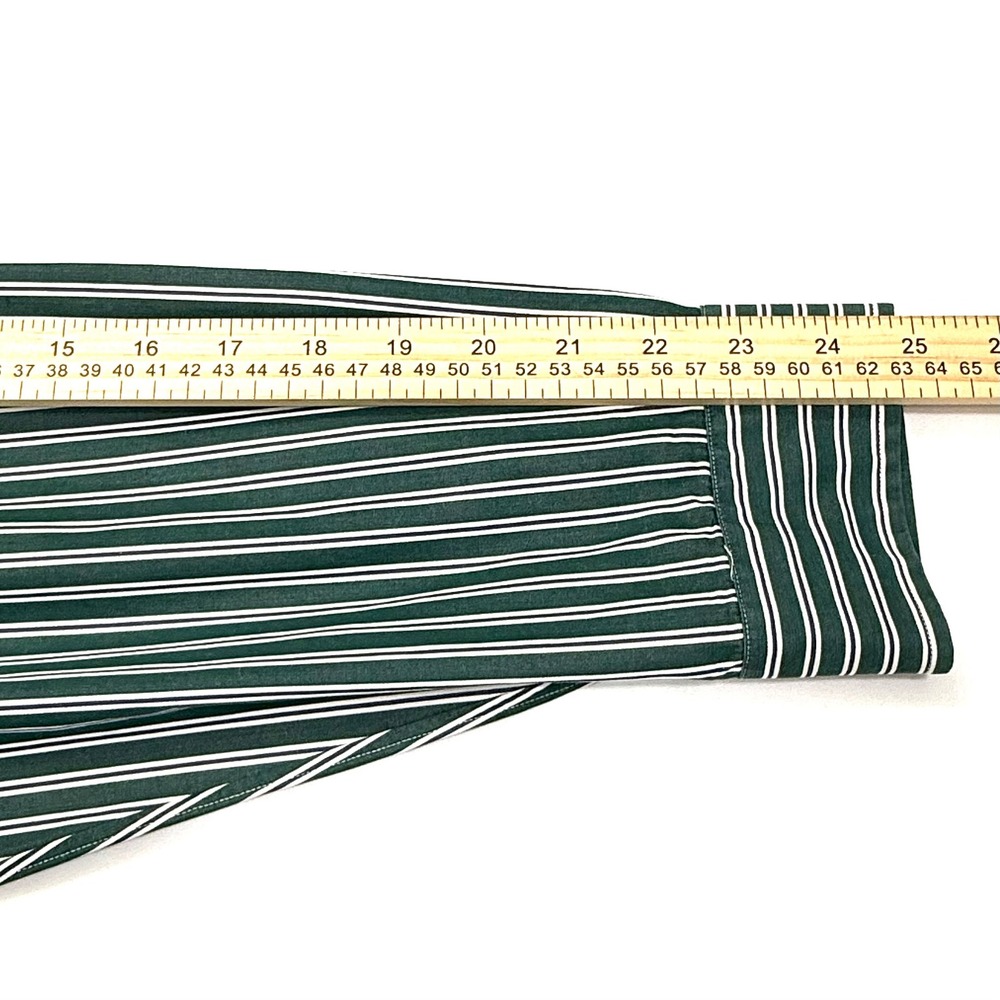 Ralph Lauren Golf Tilden Button Down Shirt Mens XL Green White Stripe 100 Cotton - Picture 6 of 12